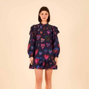 FARM Rio | IKAT Hearts Mini Dress